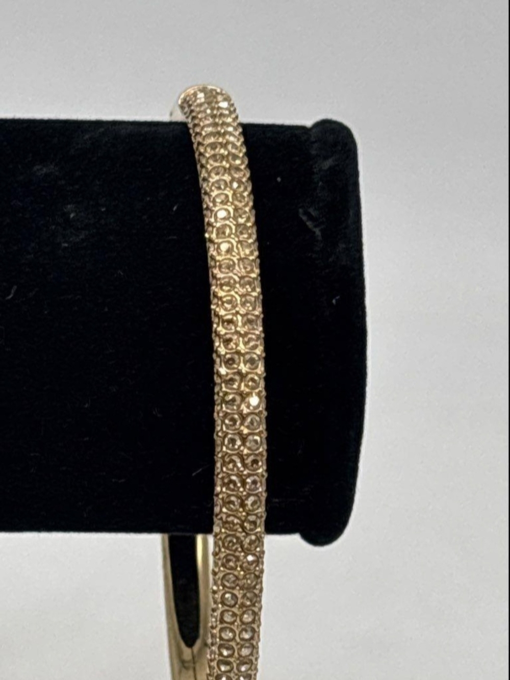 Swarovski Gold Crystal Pavé Bangle Bracelet